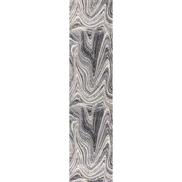 Eleni Contemporary Glam Abstract Marble Area Rug